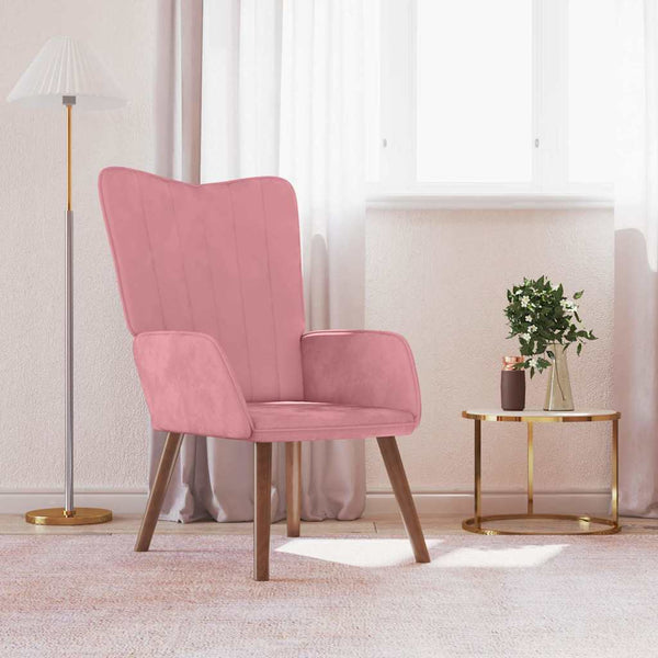 vidaXL Relax Armchair Pink Velvet