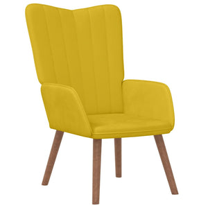 vidaXL Recliner Mustard Yellow Velvet