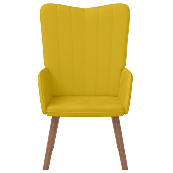 vidaXL Recliner Mustard Yellow Velvet