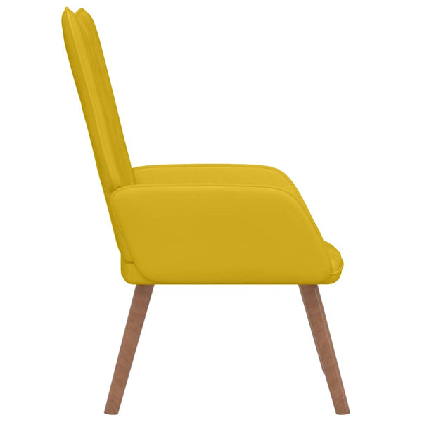 vidaXL Recliner Mustard Yellow Velvet