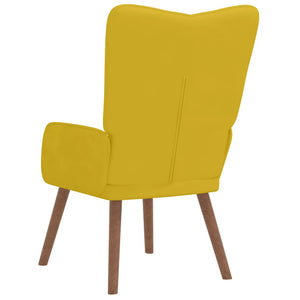 vidaXL Recliner Mustard Yellow Velvet