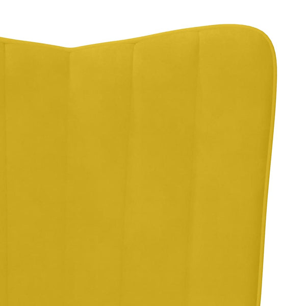 vidaXL Recliner Mustard Yellow Velvet