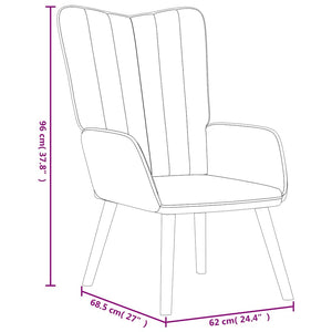 vidaXL Recliner Mustard Yellow Velvet