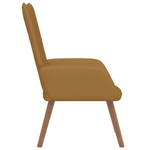 vidaXL Recliner Brown Velvet