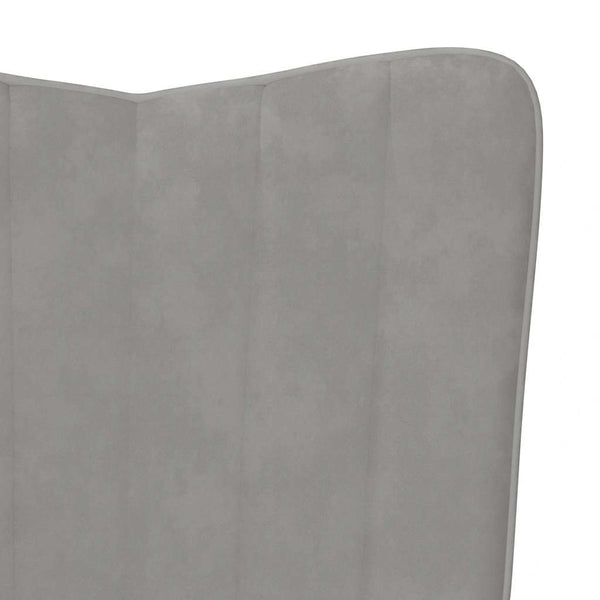 vidaXL Recliner with Footrest Light Grey Velvet