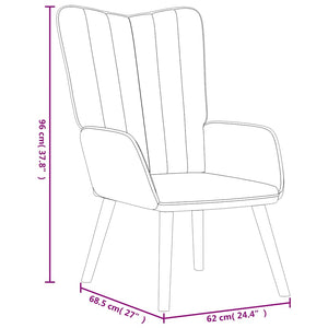 vidaXL Recliner with Footrest Light Grey Velvet