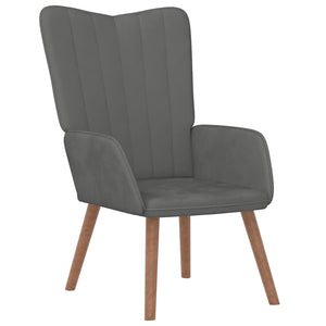 vidaXL Recliner with Footrest Dark Grey Velvet