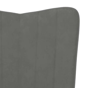 vidaXL Recliner with Footrest Dark Grey Velvet