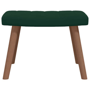 vidaXL Recliner with Footrest Dark Green Velvet