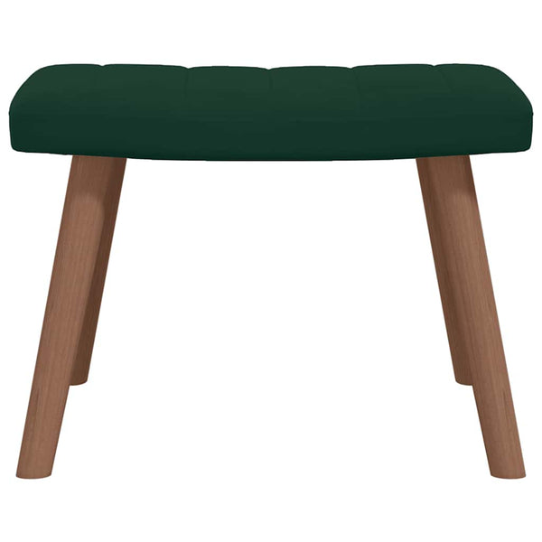 vidaXL Recliner with Footrest Dark Green Velvet