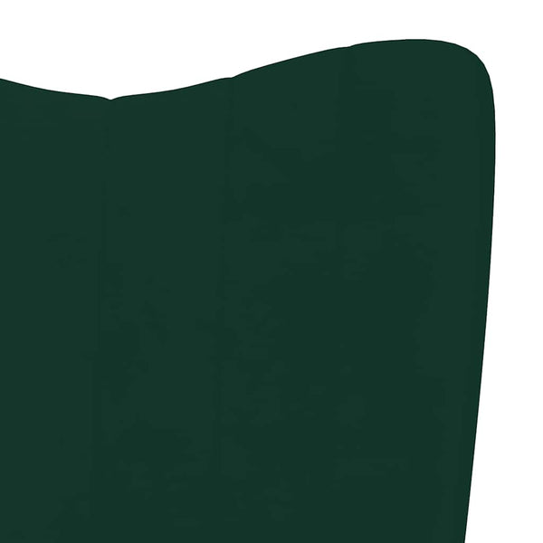vidaXL Recliner with Footrest Dark Green Velvet
