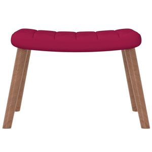 vidaXL Recliner with Footrest Wine Red Velvet