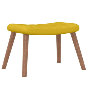 vidaXL Recliner with Footrest Mustard Yellow Velvet