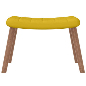 vidaXL Recliner with Footrest Mustard Yellow Velvet