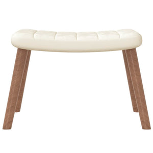 vidaXL Recliner with Footrest Cream White Velvet