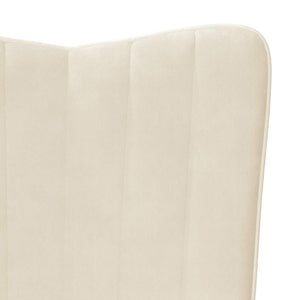vidaXL Recliner with Footrest Cream White Velvet