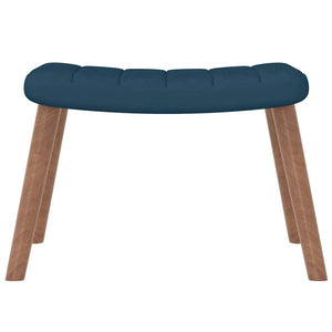 Blauer Samt Schaukelstuhl mit Hocker