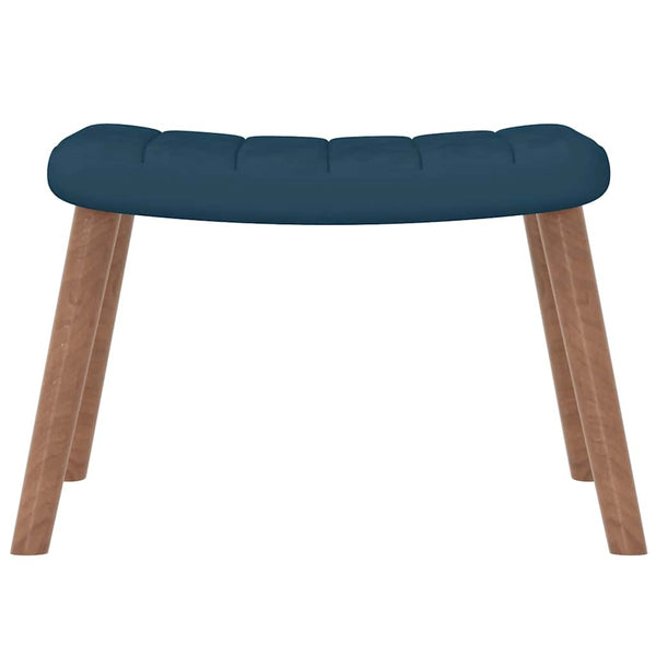 Blauer Samt Schaukelstuhl mit Hocker