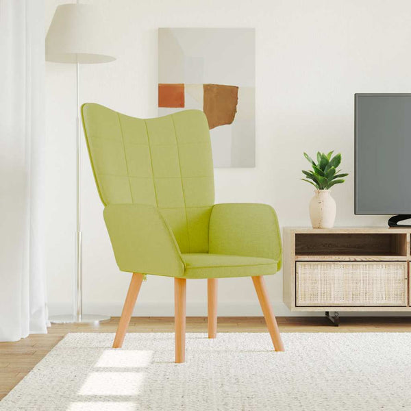 vidaXL Recliner Green Fabric