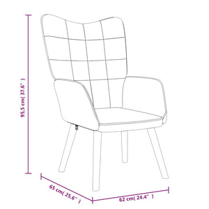 vidaXL Recliner Mustard Yellow Fabric