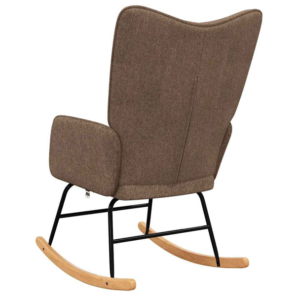 vidaXL Rocking Chair Brown Fabric