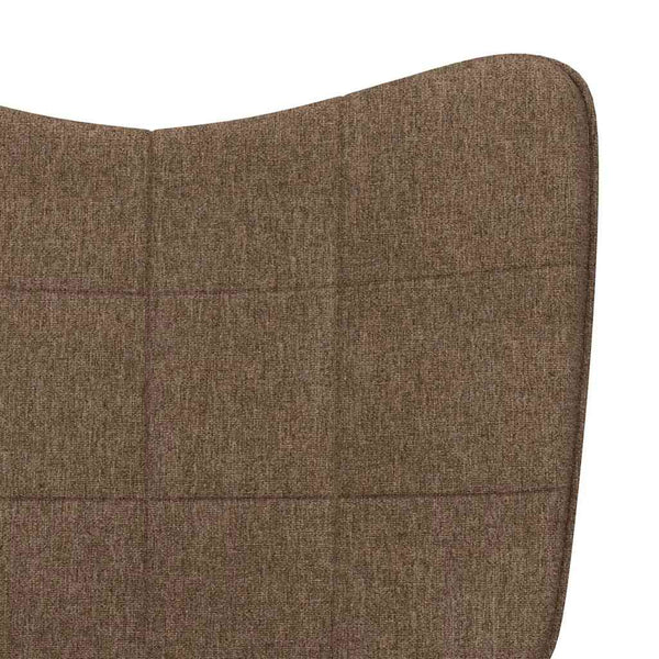 vidaXL Rocking Chair Brown Fabric