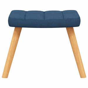 vidaXL Rocking Chair with Footrest Blue Fabric