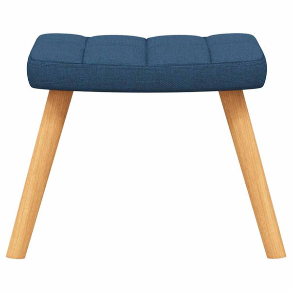 vidaXL Rocking Chair with Footrest Blue Fabric