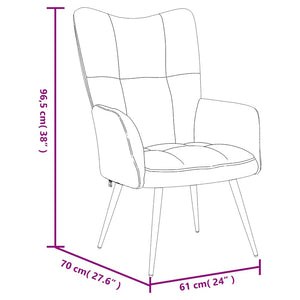 vidaXL Recliner with Footrest Black Velvet