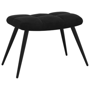 vidaXL Recliner with Footrest Black Velvet