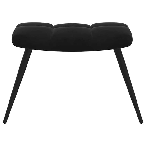vidaXL Recliner with Footrest Black Velvet