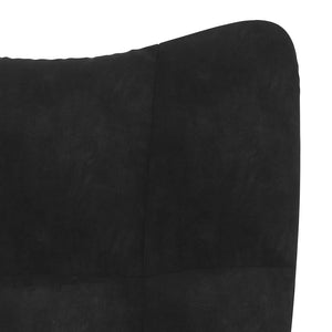 vidaXL Recliner with Footrest Black Velvet