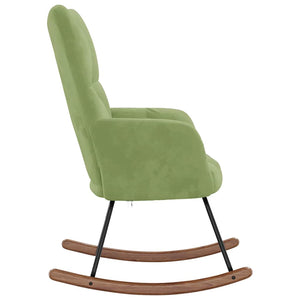 vidaXL Rocking Chair Light Green Velvet