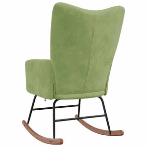 vidaXL Rocking Chair Light Green Velvet