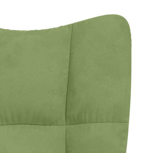 vidaXL Rocking Chair Light Green Velvet