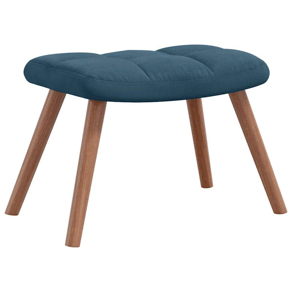 vidaXL Rocking Chair with Footrest Blue Velvet