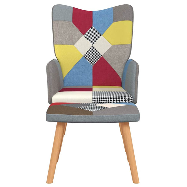 vidaXL Recliner with Footrest Patchwork Fabric