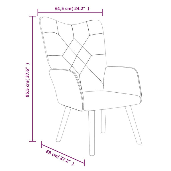 vidaXL Recliner with Footrest Patchwork Fabric