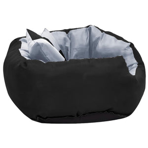 vidaXL Reversible and Washable Dog Cushion Grey and Black 65x50x20 cm