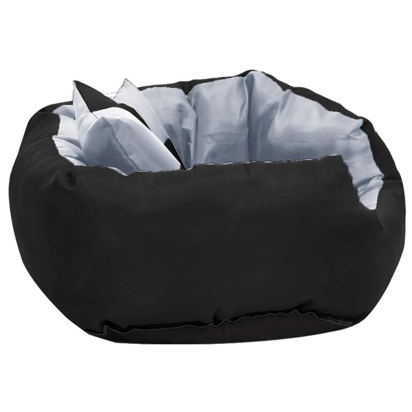 vidaXL Reversible and Washable Dog Cushion Grey and Black 65x50x20 cm