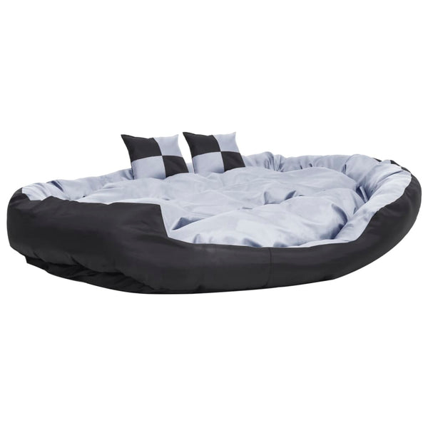 vidaXL Reversible and Washable Dog Pillow Gray and Black 150x120x25 cm