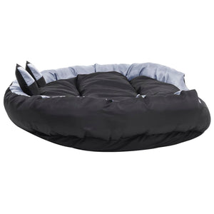 vidaXL Reversible and Washable Dog Pillow Gray and Black 150x120x25 cm