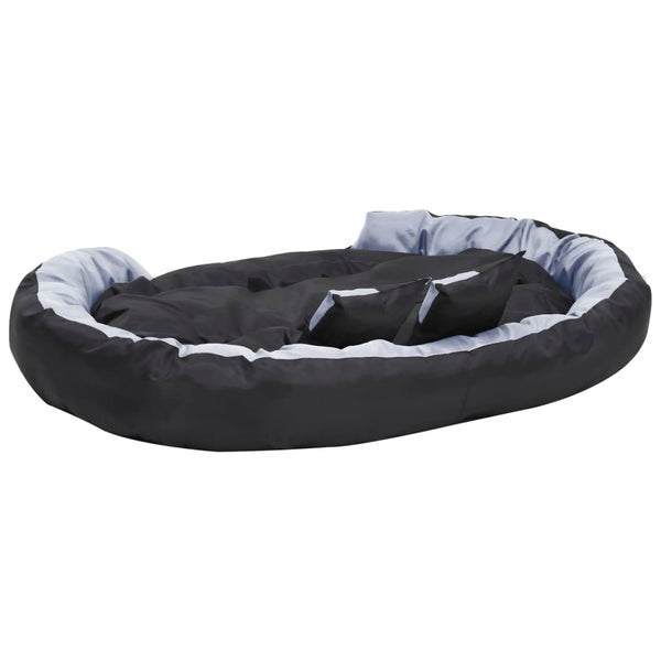 vidaXL Reversible and Washable Dog Pillow Gray and Black 150x120x25 cm