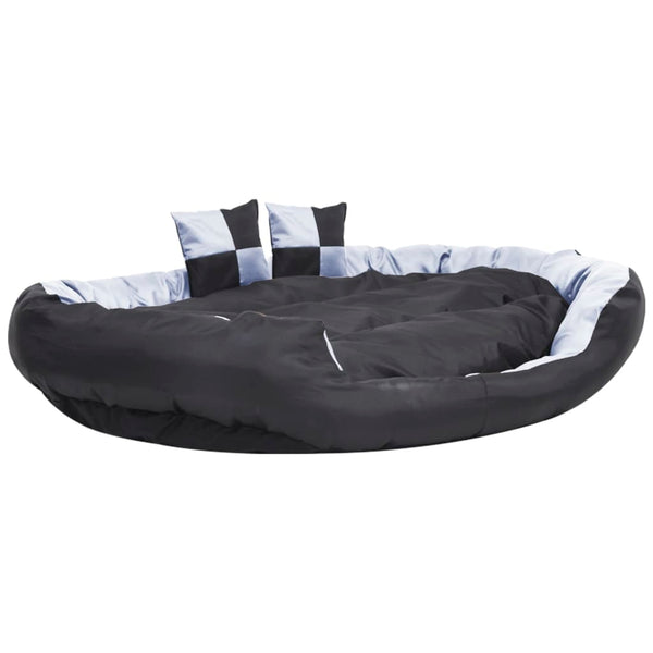 vidaXL Reversible and Washable Dog Pillow Gray and Black 150x120x25 cm