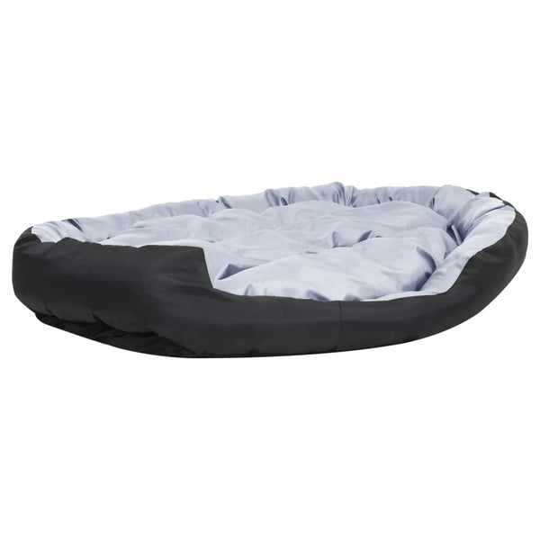 vidaXL Reversible and Washable Dog Pillow Gray and Black 150x120x25 cm