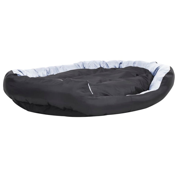 vidaXL Reversible and Washable Dog Pillow Gray and Black 150x120x25 cm