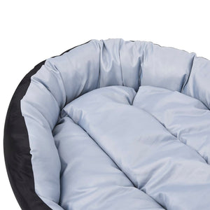 vidaXL Reversible and Washable Dog Pillow Gray and Black 150x120x25 cm