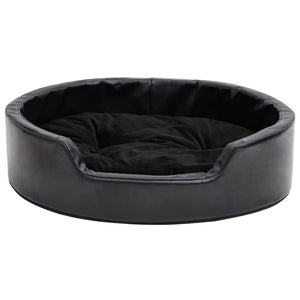 vidaXL Dog Bed Black 69x59x19 cm Plush and Faux Leather