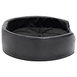 vidaXL Dog Bed Black 69x59x19 cm Plush and Faux Leather