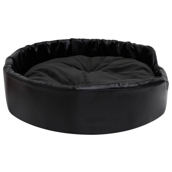vidaXL Dog Bed Black 90x79x20 cm Plush and Faux Leather